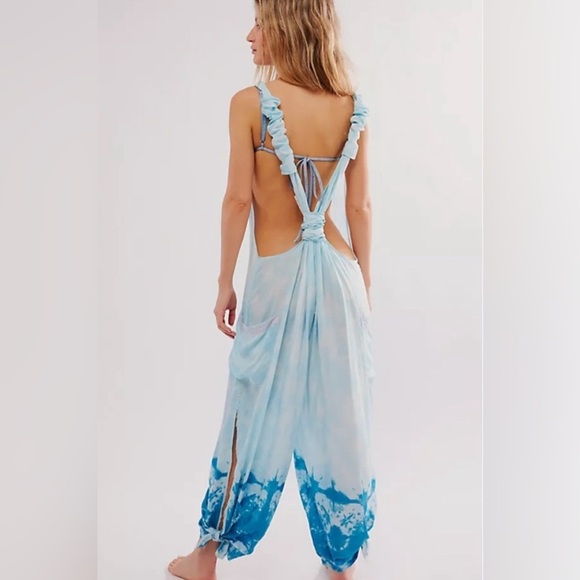 FREE PEOPLE MOVEMENT ANTHROPOLOGIE Beach Break Jumpsuit XS NWOT BOHO FESTIVAL - Picture 2 of 7